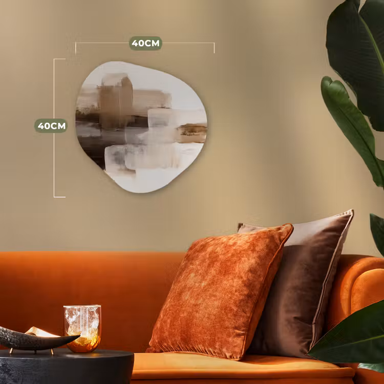 Organisch schilderij - Forex - Penseelstreken - Abstract landschap - Rust — 4