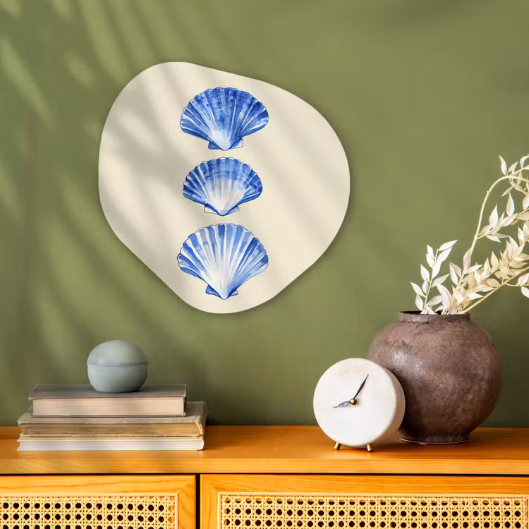 Organisch schilderij - Forex - Schelpen - Blauw - Beige — 2