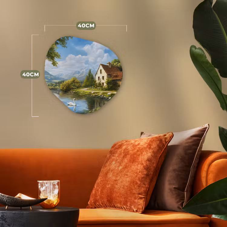 Organisch schilderij - Forex - Zwaan - Bomen - Rust — 4