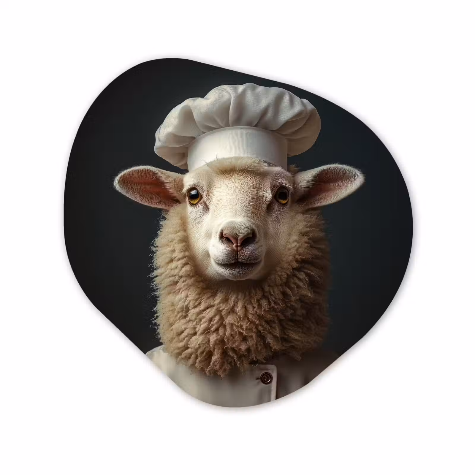 Organisch schilderij - Glas - Schaap - Wol - Kok — 1
