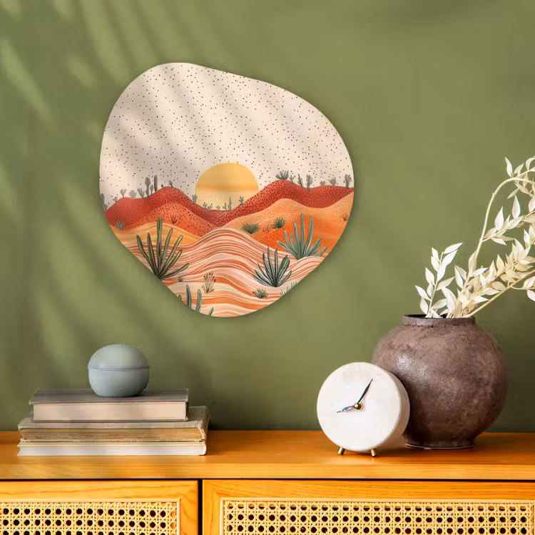 Organisch schilderij - Forex - Landschap - Heuvels - Zonsondergang — 2
