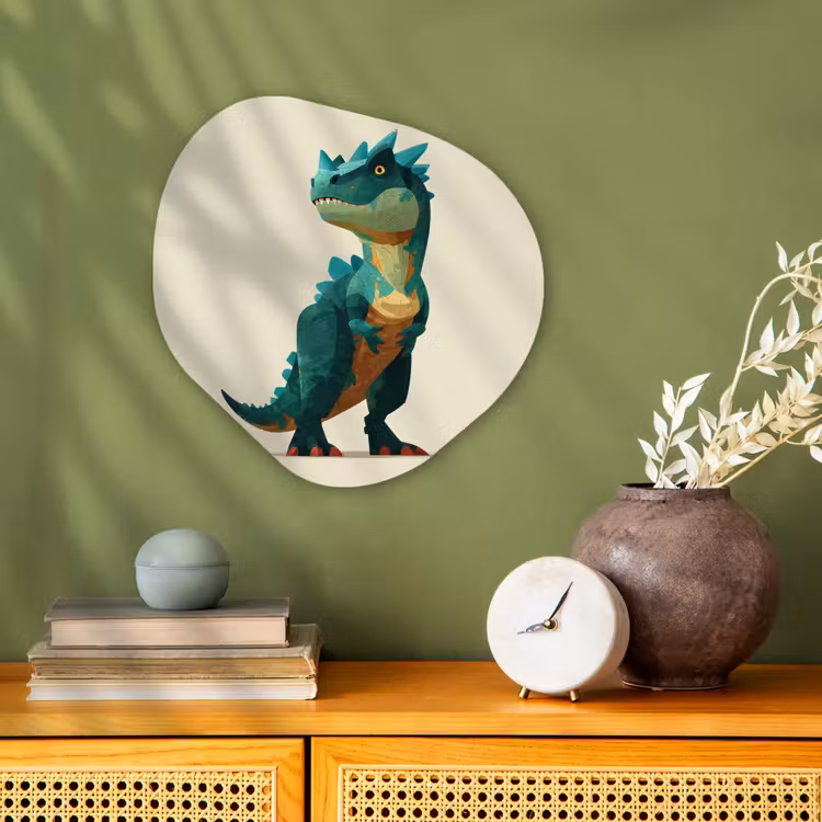 Organisch schilderij - Forex - Stekels - Dino - Blauw - Gespierd — 2