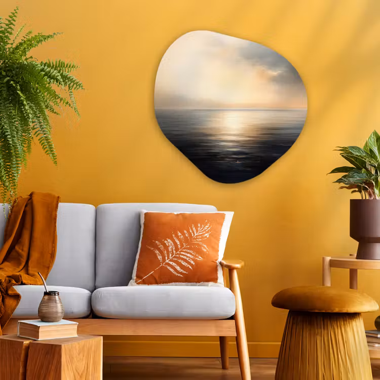 Organisch schilderij - Glas - Zon - Horizon - Zee — 3