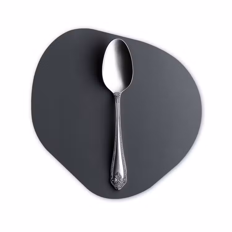 Organisch schilderij - Glas - Zilver - Metaal - Lepel — 1