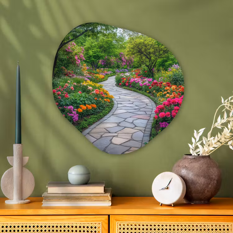Organisch schilderij - Glas - Park - Bloemen - Tuin — 2