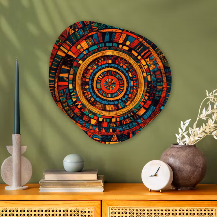 Organisch schilderij - Glas - Mandala - Cirkels - Patronen — 2