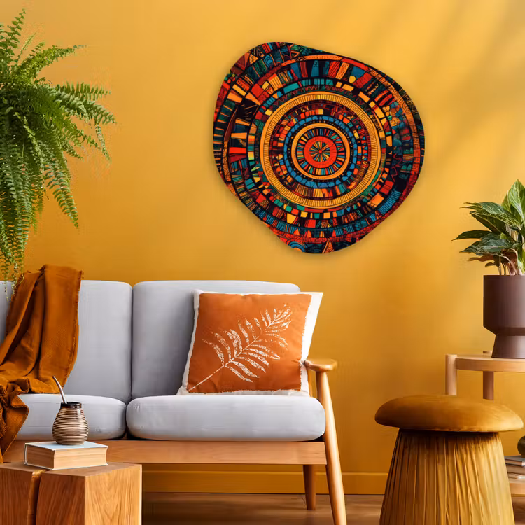 Organisch schilderij - Glas - Mandala - Cirkels - Patronen — 3