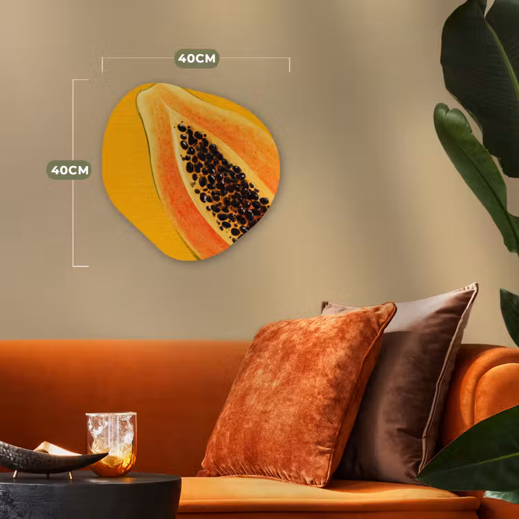 Organisch schilderij - Forex - Papaja - Oranje - Topisch — 4
