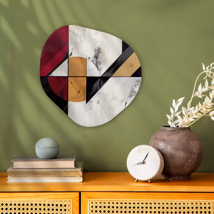 Organisch schilderij - Forex - Modern - Abstract - Geometrisch - Rood - Industrieel — 2