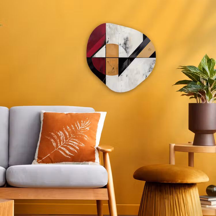 Organisch schilderij - Forex - Modern - Abstract - Geometrisch - Rood - Industrieel — 3