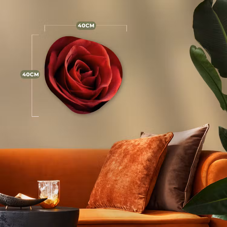Organisch schilderij - Forex - Rood - Roos - Romantisch — 4
