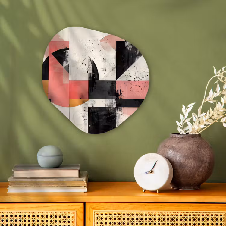 Organisch schilderij - Forex - Roze - Abstract - Aesthetic - Modern - Vormen — 2