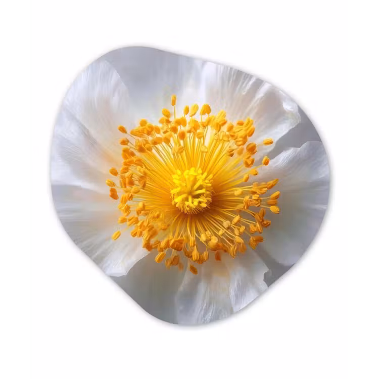 Organisch schilderij - Forex - Wit - Bloem - Elegant — 1