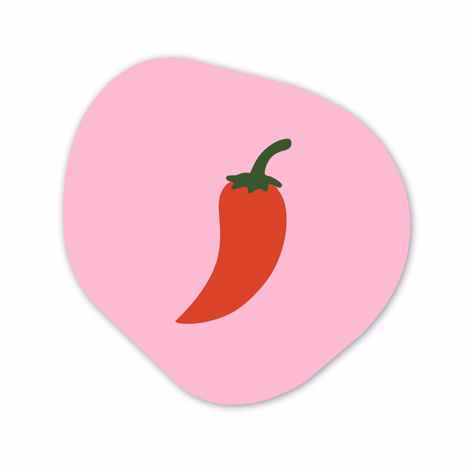 Organisch schilderij - Forex - Peper - Rood - Illustratie — 1
