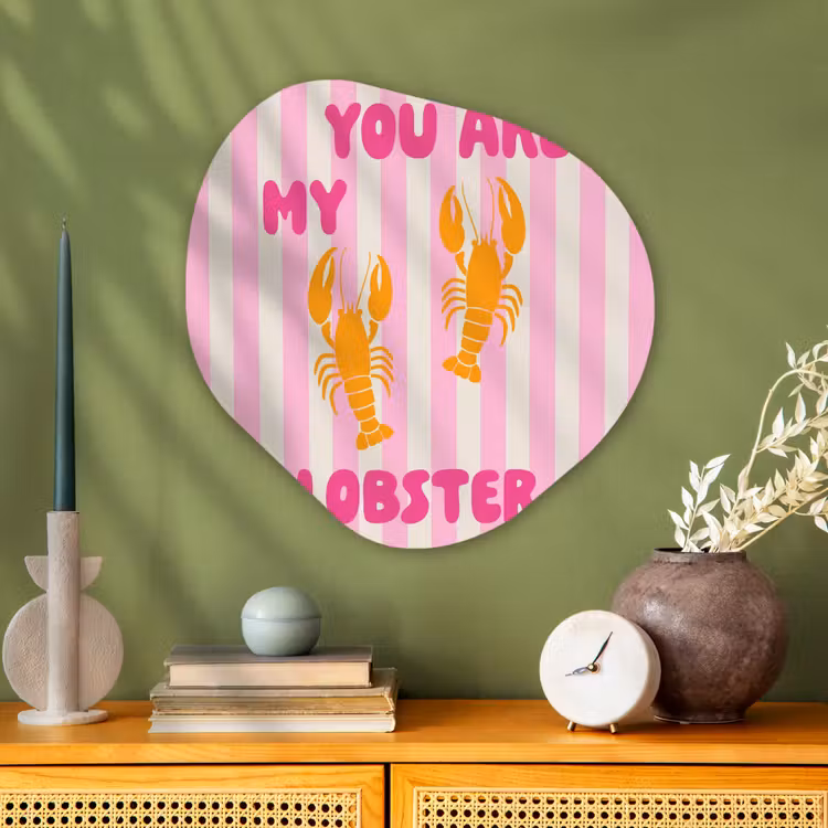 Organisch schilderij - Glas - Lobster - Love - Valentijn — 2