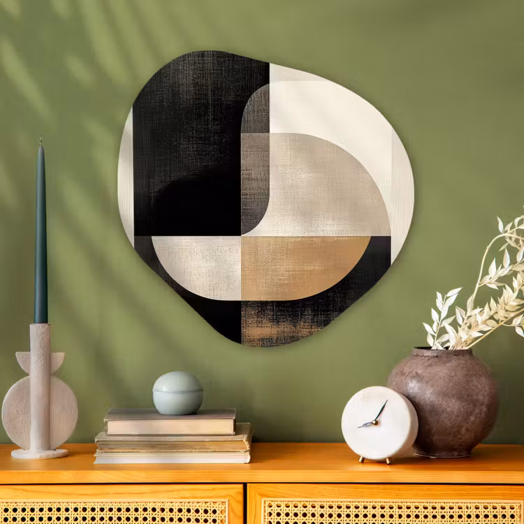 Organisch schilderij - Glas - Modern - Vierkant - Vormen — 2