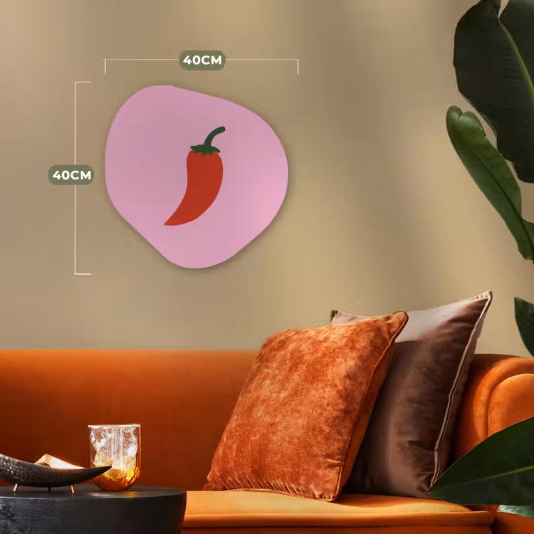 Organisch schilderij - Forex - Peper - Rood - Illustratie — 4