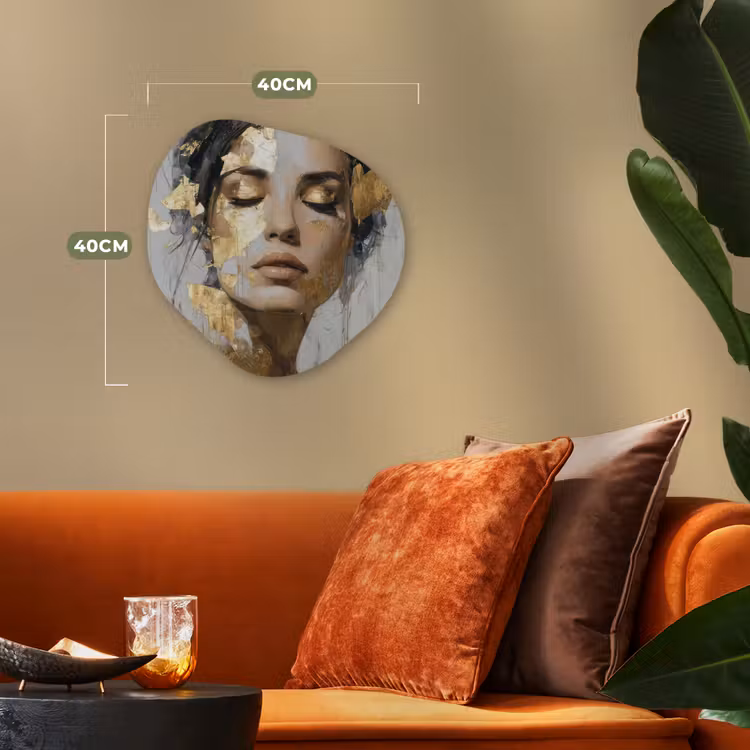 Organisch schilderij - Forex - Sierlijk - Vrouw - Goud - Ogen — 4