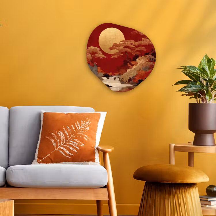 Organisch schilderij - Forex - Volle maan - Landschap - Waterval — 3