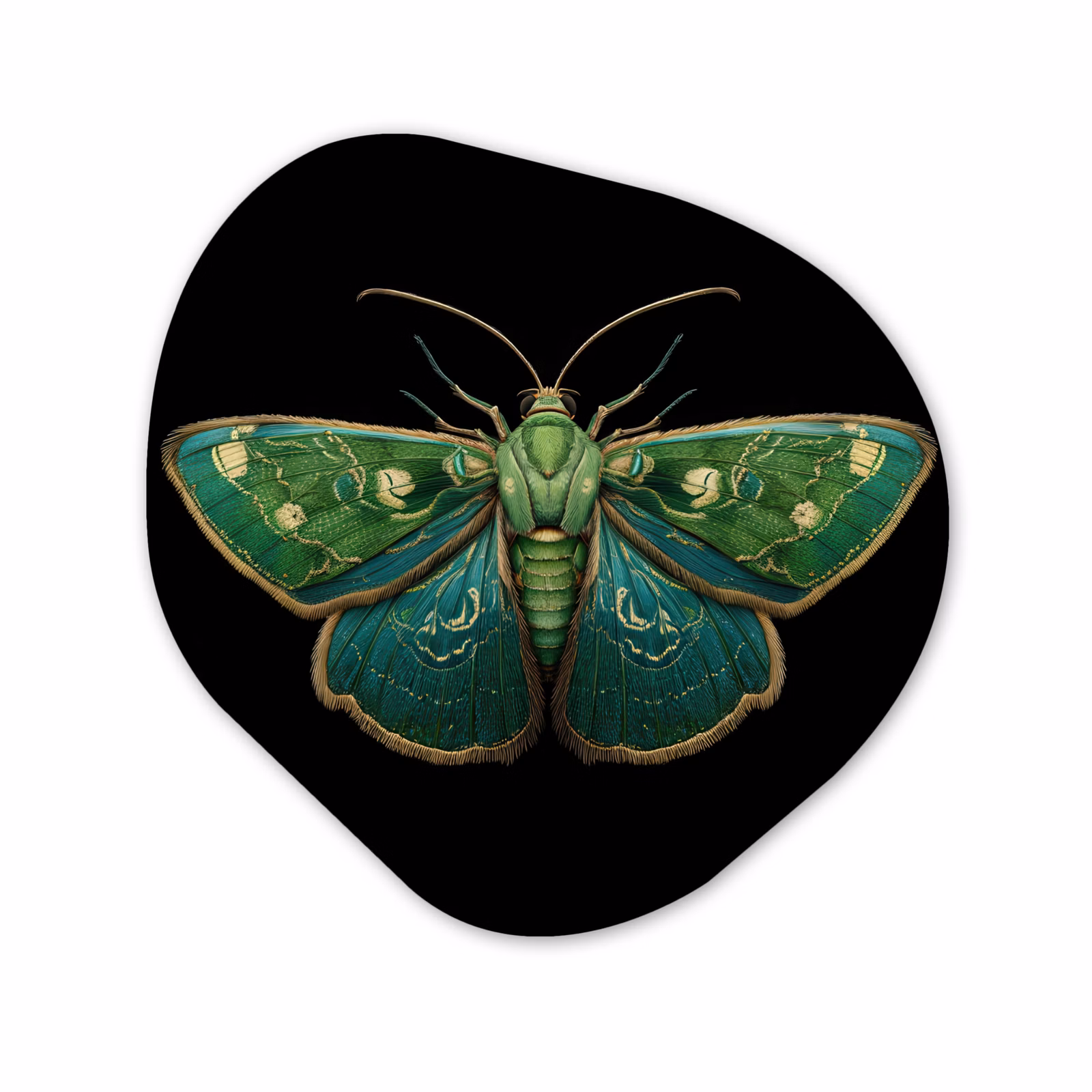 Organisch schilderij - Forex - Mot - Levendig - Groen — 1