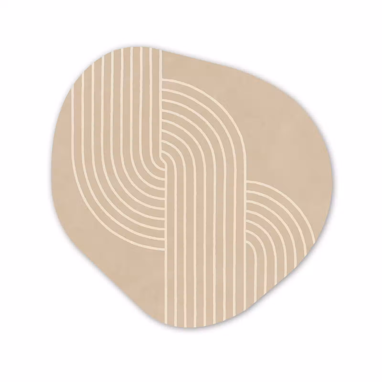 Organisch schilderij - Forex - Parallelle lijnen - Lichte textuur - Beige — 1