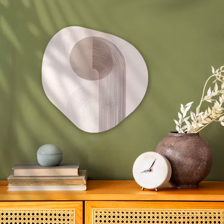 Organisch schilderij - Forex - Minimalistisch - Cirkel - Lichtgrijs — 2