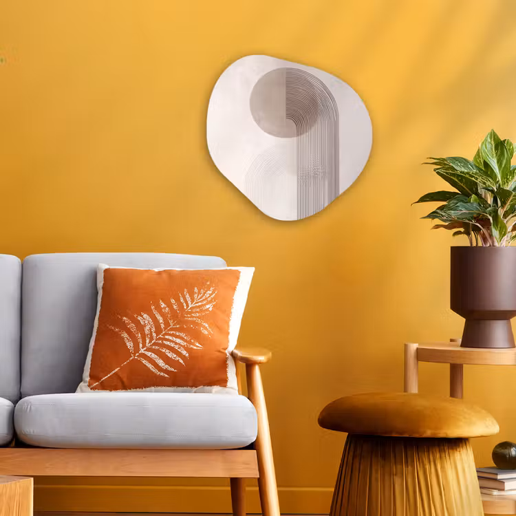 Organisch schilderij - Forex - Minimalistisch - Cirkel - Lichtgrijs — 3