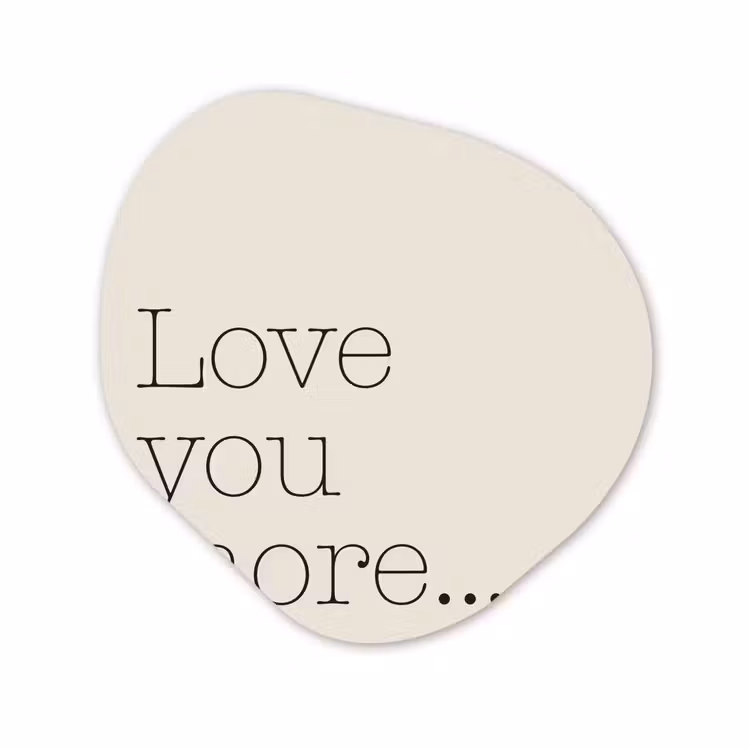 Organisch schilderij - Glas - Minimalistisch - Love - Beige — 1