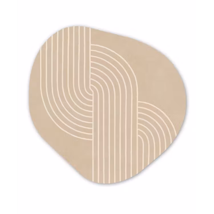 Organisch schilderij - Forex - Parallelle lijnen - Lichte textuur - Beige — 1