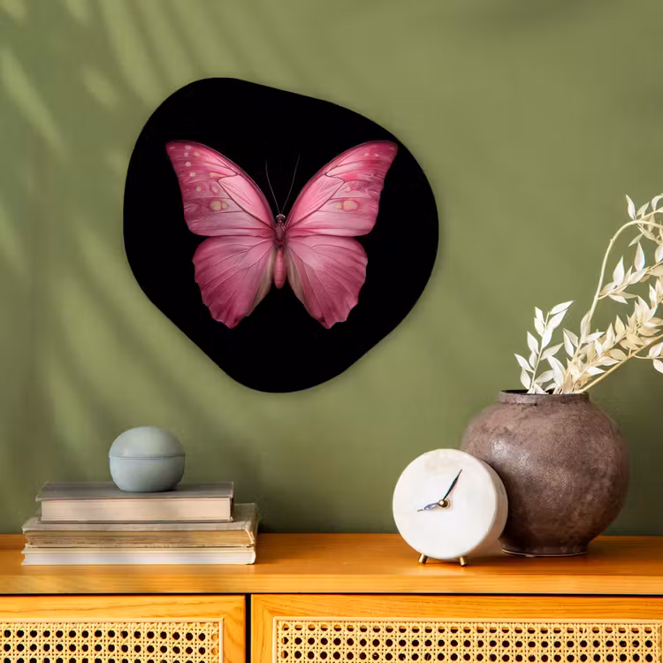 Organisch schilderij - Forex - Vlinder - roze - Elegant — 2