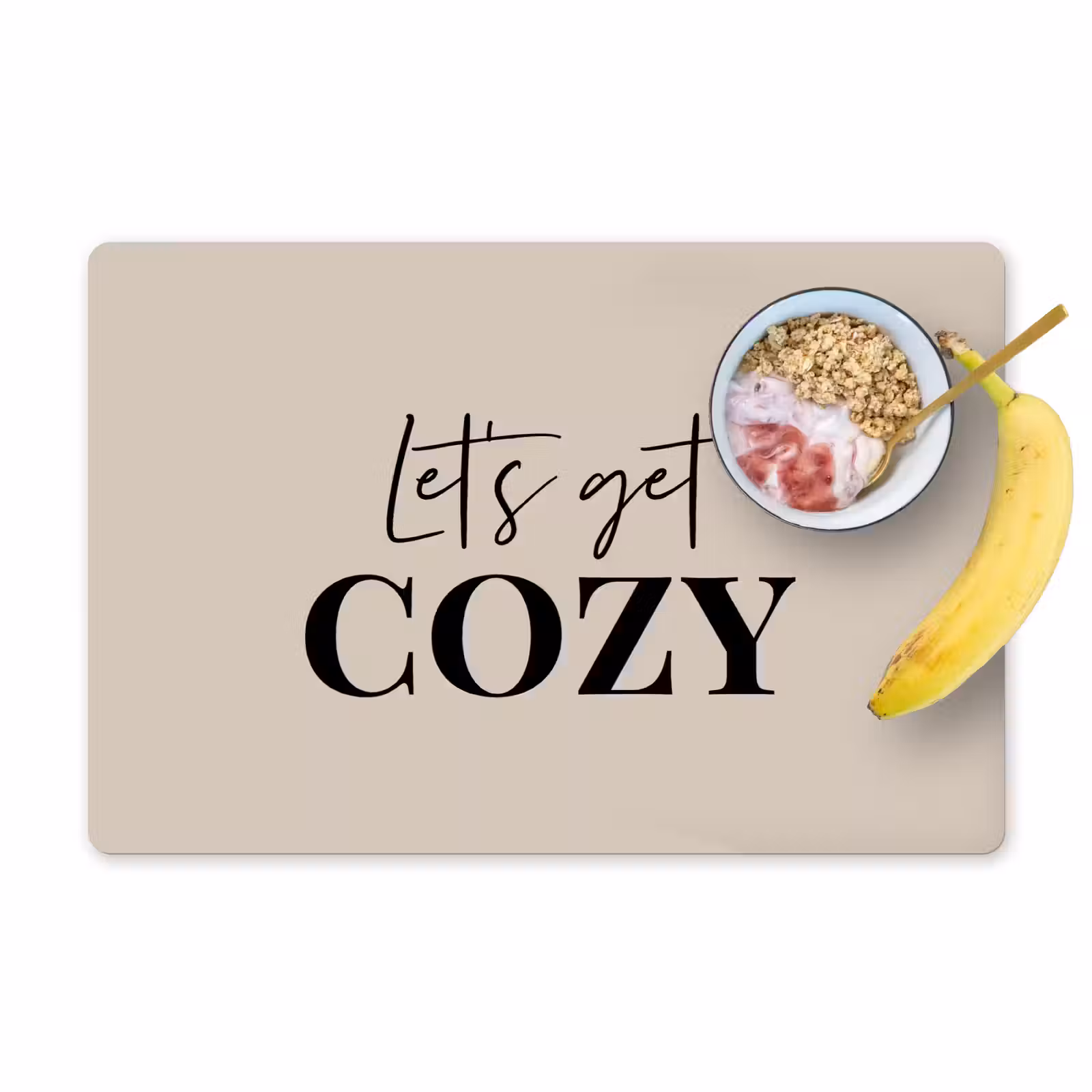 Placemat - 6 stuks - Beige - Winter - Quote - Cozy — 1