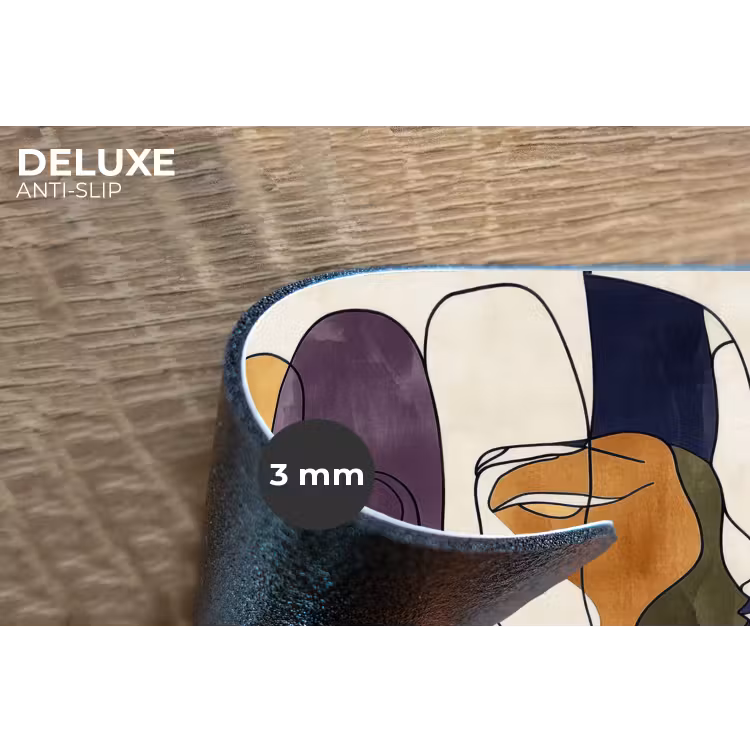 Placemat - 6 stuks - Abstract - Overlappende gezichten - Paars - Donkergroen — 4