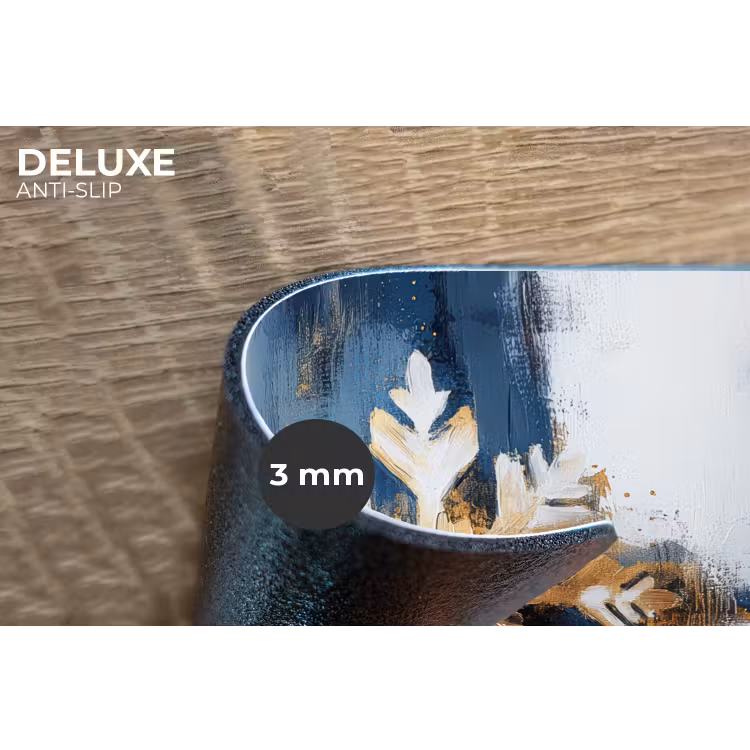 Placemat - 6 stuks - Abstract - Winter - Sneeuwvlok - Sneeuw - Goud — 4