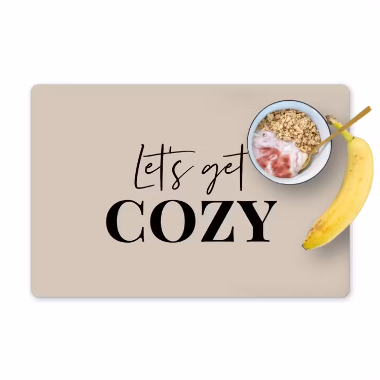 Placemat - 6 stuks - Beige - Winter - Quote - Cozy — 1