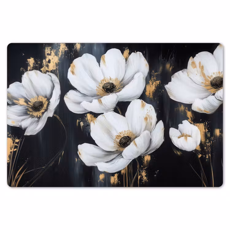Placemat - 6 stuks - Bloemen - Wit - Abstract — 7