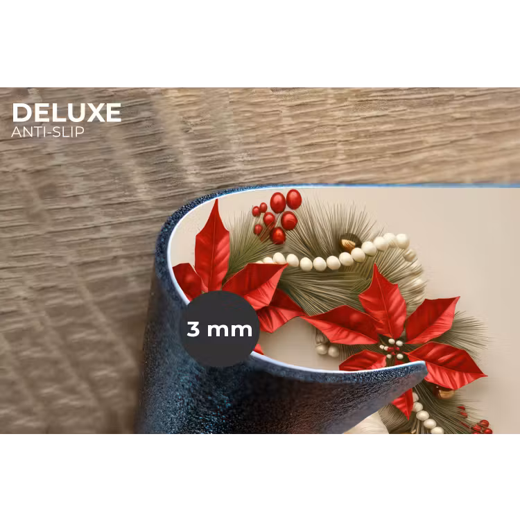Placemat - 6 stuks - Deurkrans - Strik - Kerst - Rood - Groen — 4