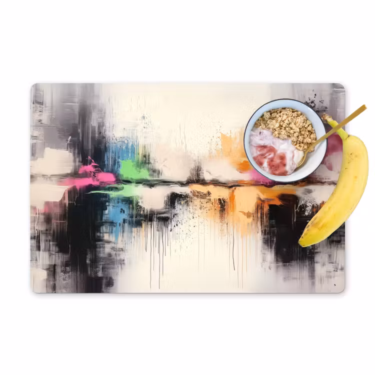 Placemat - 6 stuks - Abstract - Kleurexplosie - Landschap — 1