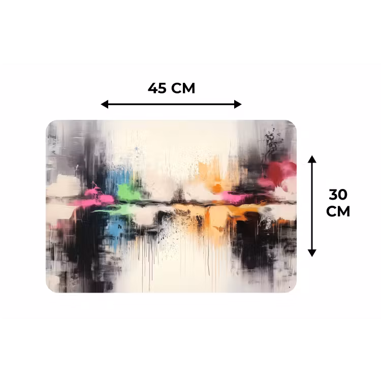 Placemat - 6 stuks - Abstract - Kleurexplosie - Landschap — 3