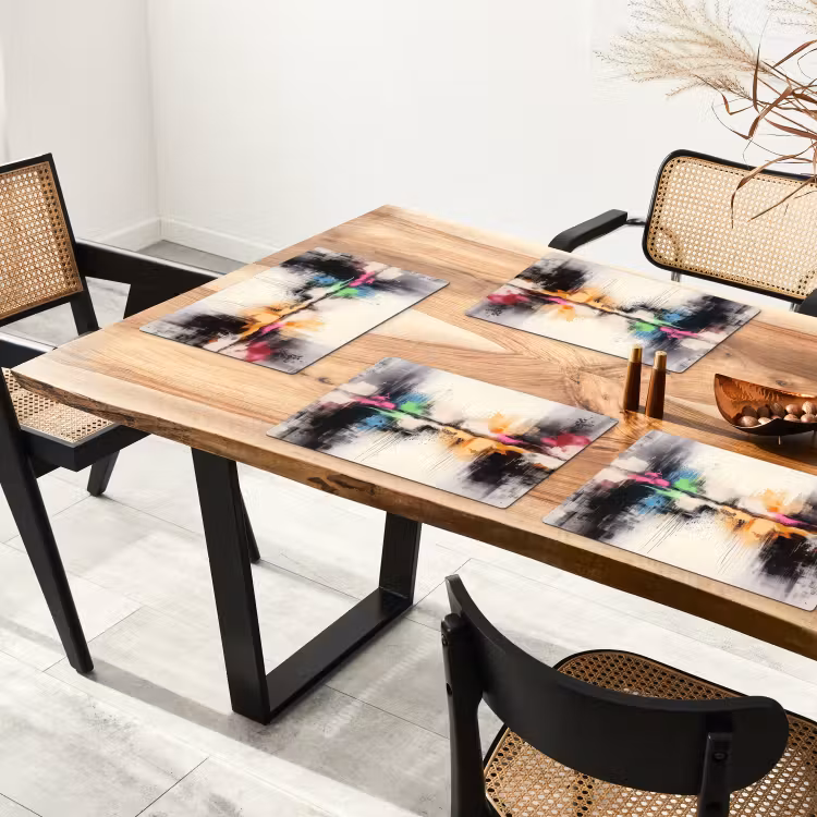 Placemat - 6 stuks - Abstract - Kleurexplosie - Landschap — 5