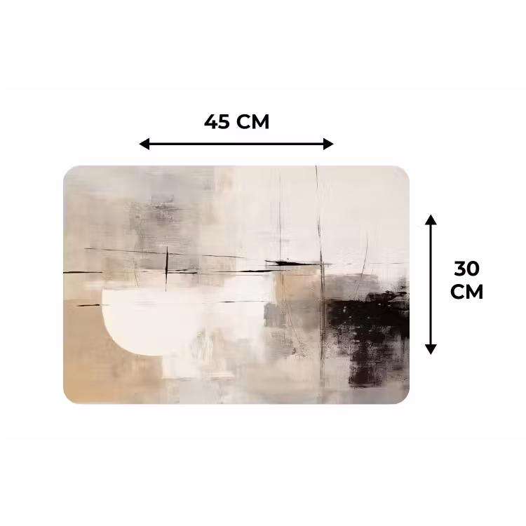 Placemat - 6 stuks - Abstract - Kunst - Grijs — 2