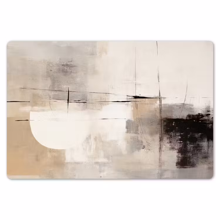 Placemat - 6 stuks - Abstract - Kunst - Grijs — 6