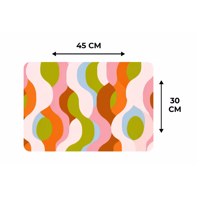 Placemat - 6 stuks - Abstract - Vormen - Roze — 3