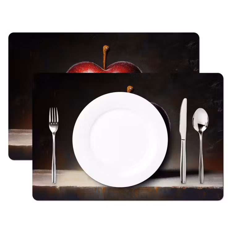 Placemat - 6 stuks - Apple - Hart - Rood — 2