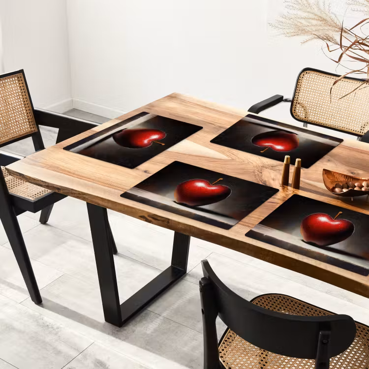 Placemat - 6 stuks - Apple - Hart - Rood — 5