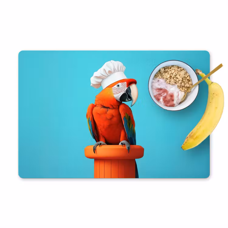 Placemat - 6 stuks - Ara - Koksmuts - Sokkel - Grappig — 1