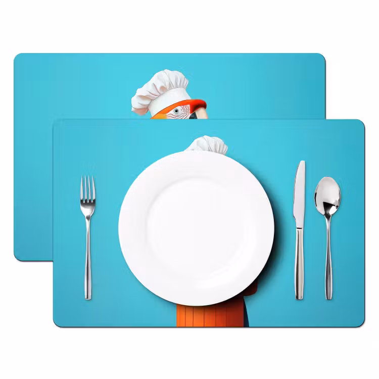 Placemat - 6 stuks - Ara - Koksmuts - Sokkel - Grappig — 2