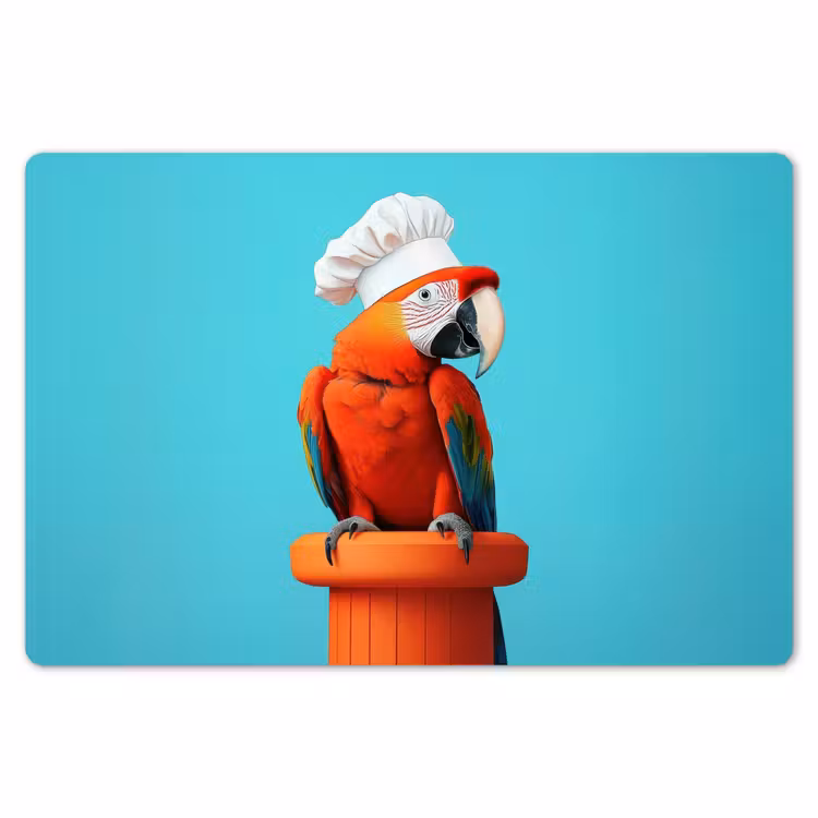 Placemat - 6 stuks - Ara - Koksmuts - Sokkel - Grappig — 7