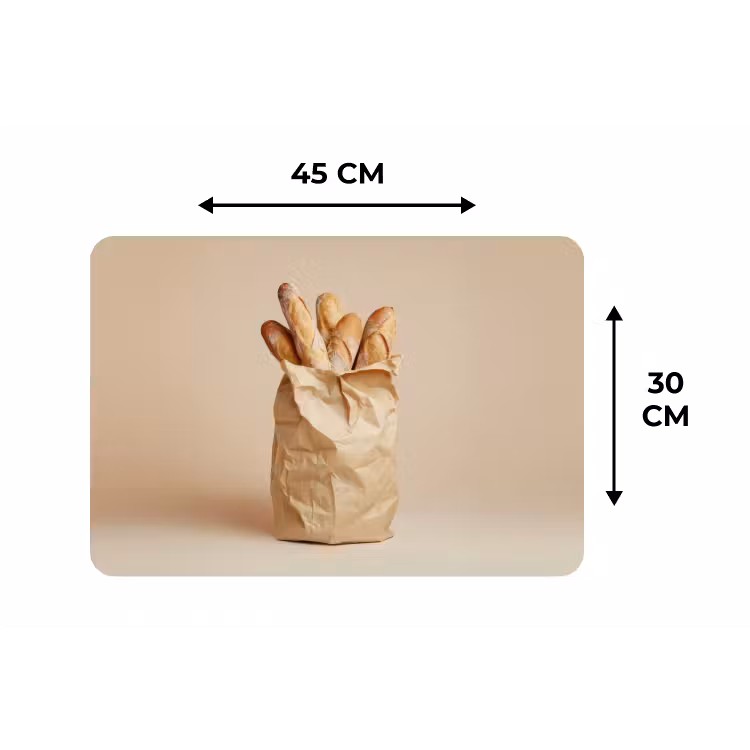 Placemat - 6 stuks - Baguette - Brood - Stokbrood - Beige — 3