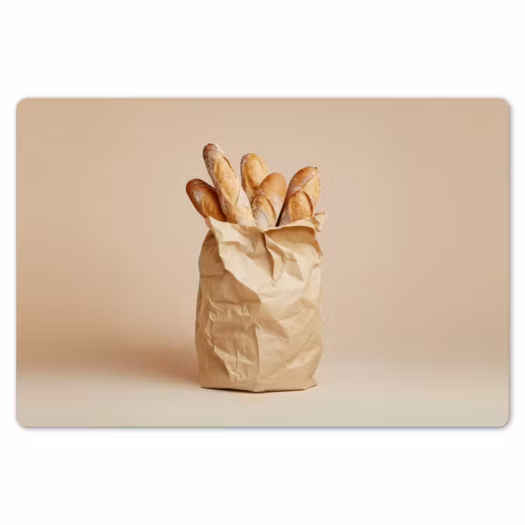 Placemat - 6 stuks - Baguette - Brood - Stokbrood - Beige — 7