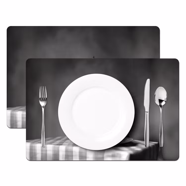 Placemat - 6 stuks - Bengaal - Kat - Tafelkleed - Zwart - Wit - Dier — 2